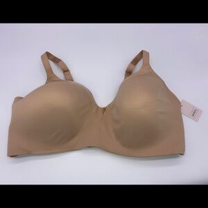 Women's Plus Size Pearl Tan 46DDD Lightly Lined Wirefree T-Shirt Bra Auden Nude
